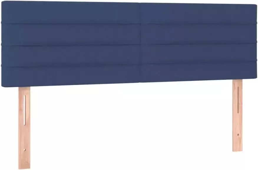 VidaXL Hoofdbord LED 144x5x78 88 cm stof blauw - Foto 4
