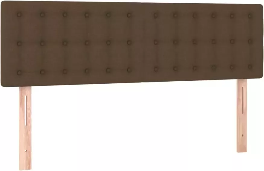 VIDAXL Hoofdbord LED 144x5x78 88 cm stof donkerbruin - Foto 2