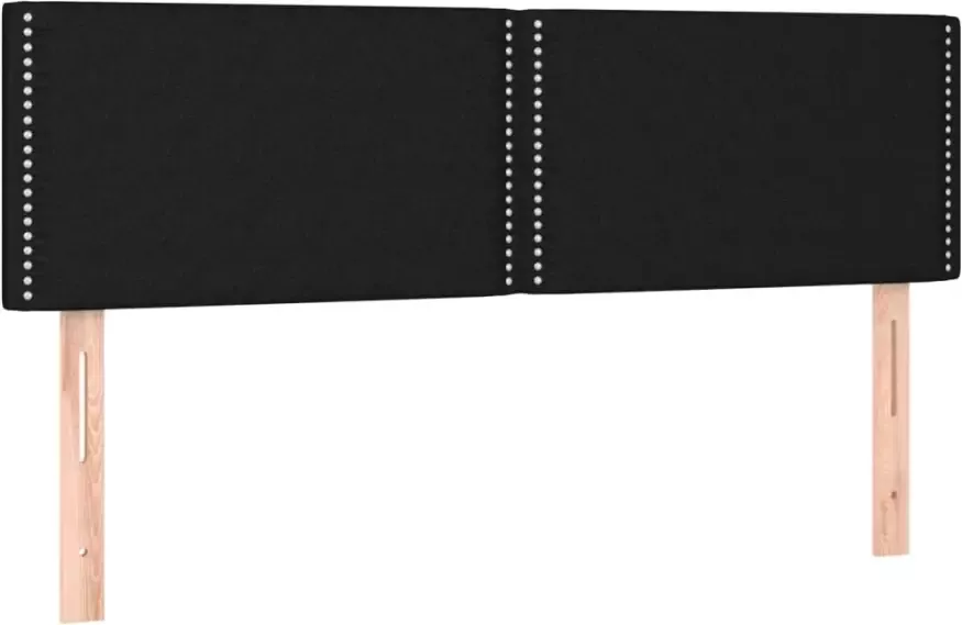 VIDAXL Hoofdbord LED 144x5x78 88 cm stof zwart - Foto 3