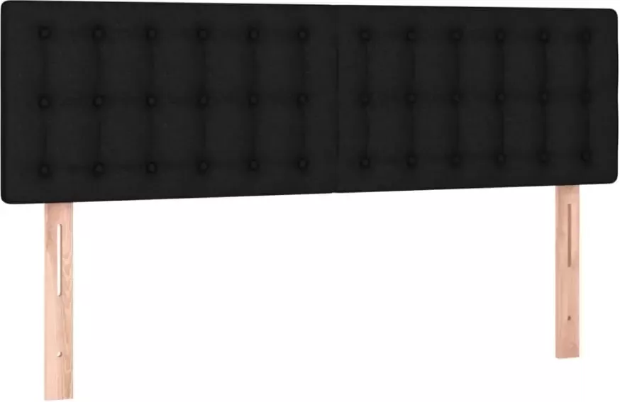 VIDAXL Hoofdbord LED 144x5x78 88 cm stof zwart - Foto 2