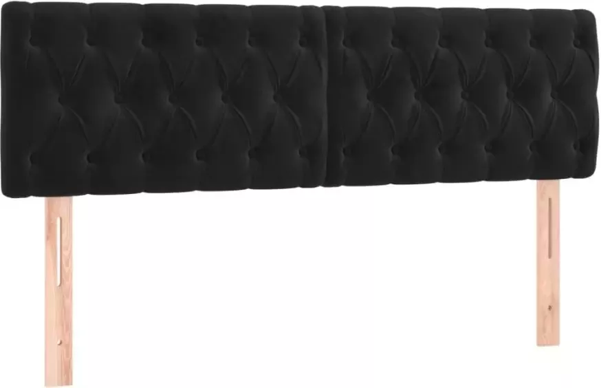 VIDAXL Hoofdbord LED 144x7x78 88 cm fluweel zwart - Foto 3