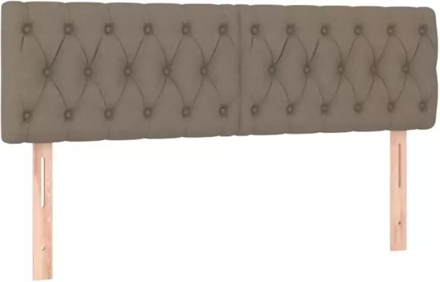 VidaXL Hoofdbord LED 144x7x78 88 cm stof taupe - Foto 4