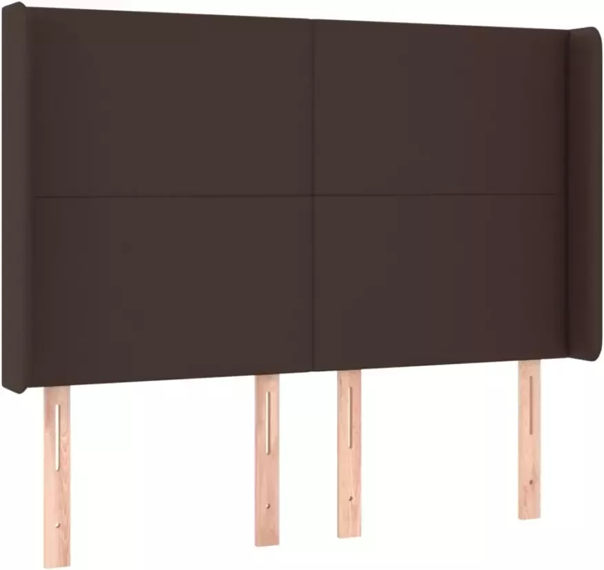 VIDAXL Hoofdbord LED 147x16x118 128 cm kunstleer bruin - Foto 3