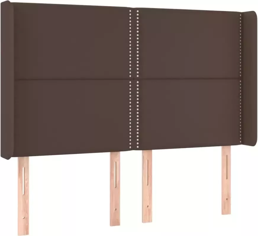 VIDAXL Hoofdbord LED 147x16x118 128 cm kunstleer bruin - Foto 3