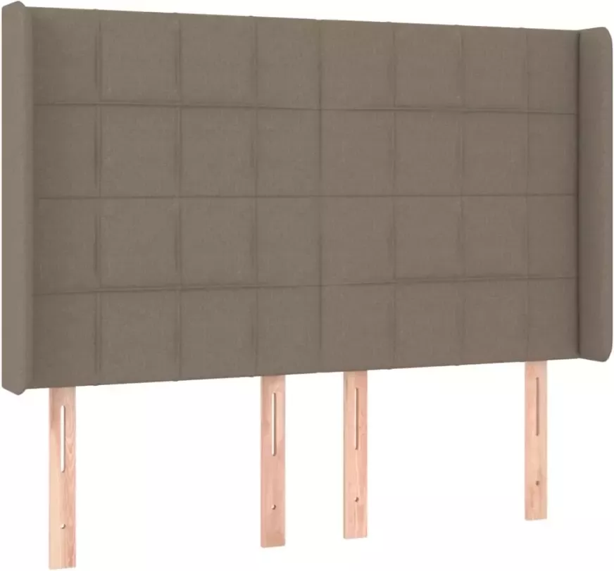 VIDAXL Hoofdbord LED 147x16x118 128 cm stof taupe - Foto 3