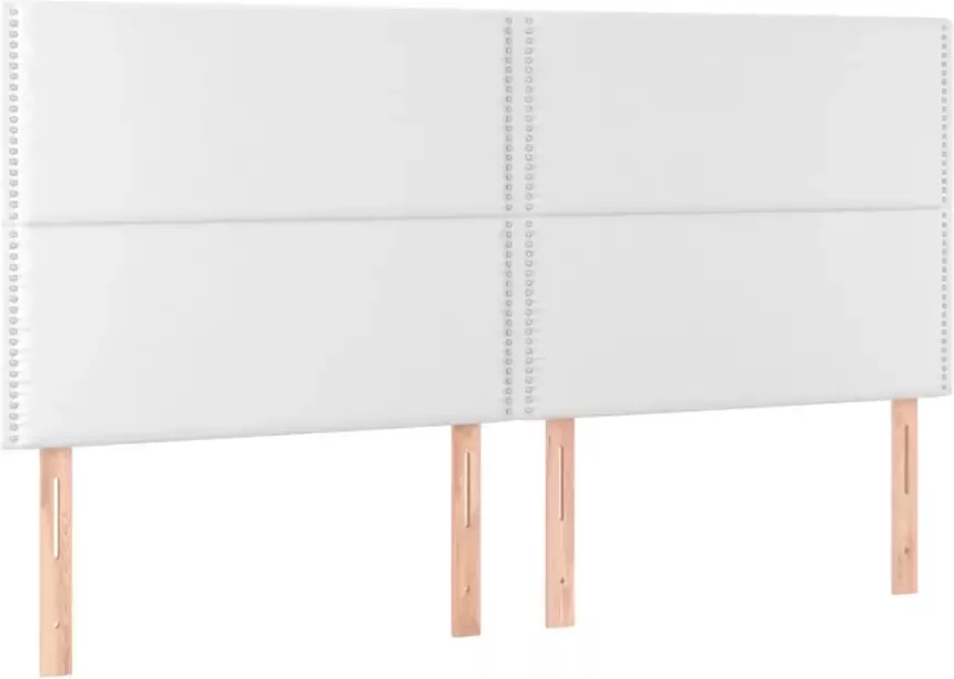 VidaXL Hoofdbord LED 160x5x118 128 cm kunstleer wit - Foto 5