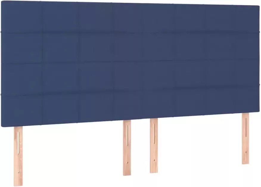 VIDAXL Hoofdbord LED 160x5x118 128 cm stof blauw - Foto 3