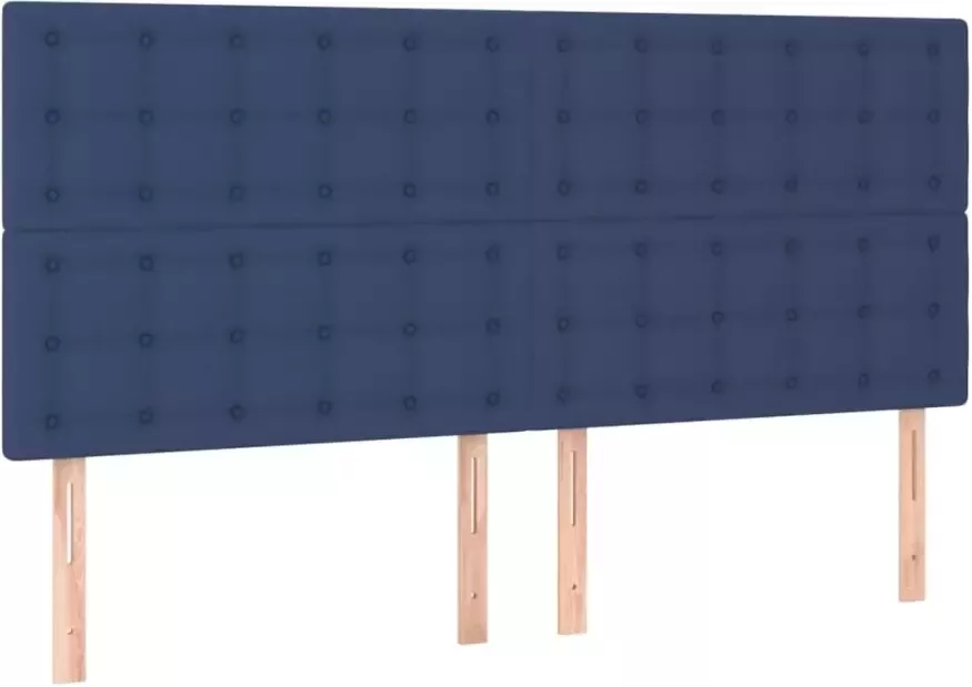 VIDAXL Hoofdbord LED 160x5x118 128 cm stof blauw - Foto 3