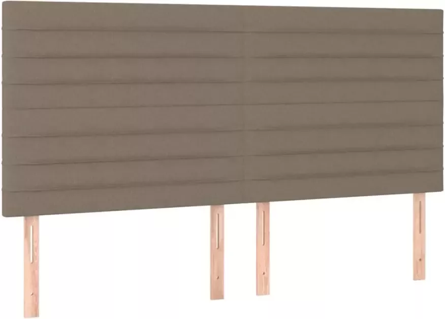 VIDAXL Hoofdbord LED 160x5x118 128 cm stof taupe - Foto 3