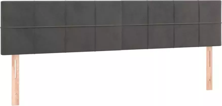 VIDAXL Hoofdbord LED 160x5x78 88 cm fluweel donkergrijs - Foto 2