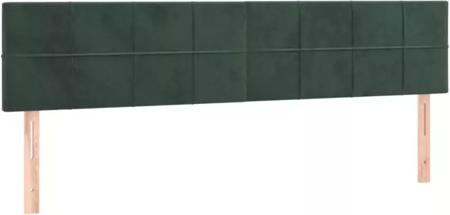 VIDAXL Hoofdbord LED 160x5x78 88 cm fluweel donkergroen - Foto 1
