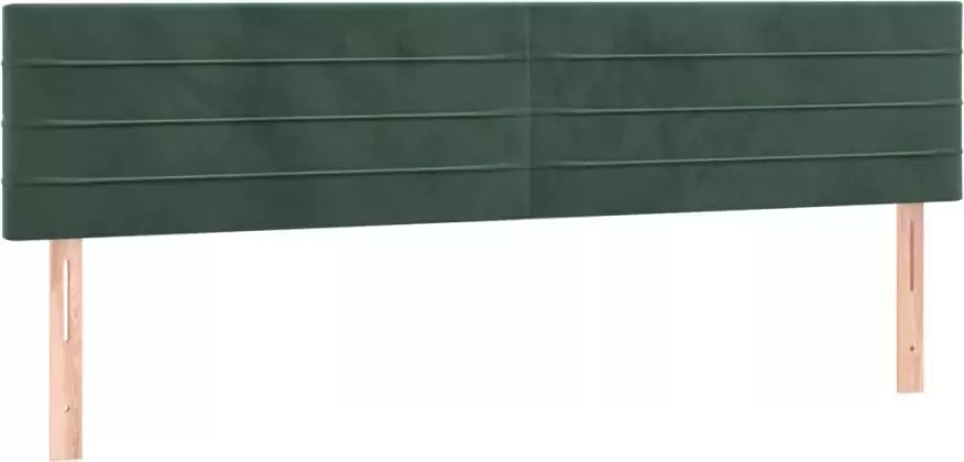 VIDAXL Hoofdbord LED 160x5x78 88 cm fluweel donkergroen - Foto 4