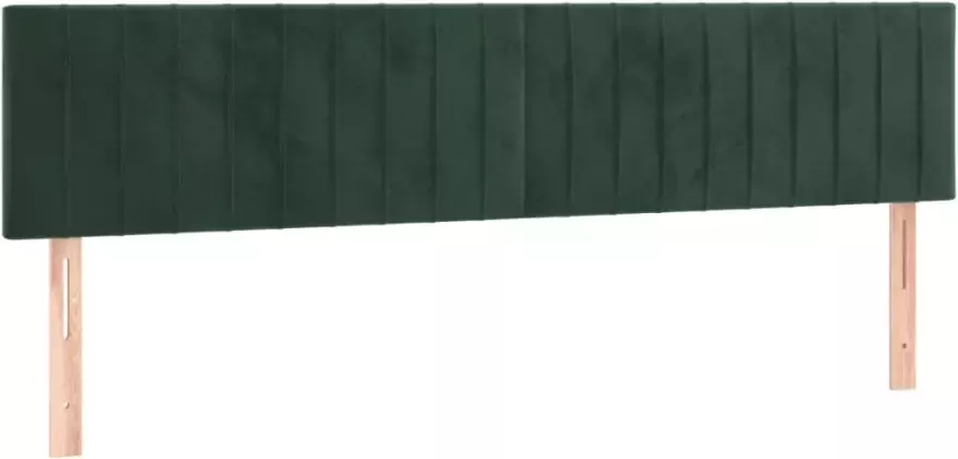 VidaXL Hoofdbord LED 160x5x78 88 cm fluweel donkergroen - Foto 5