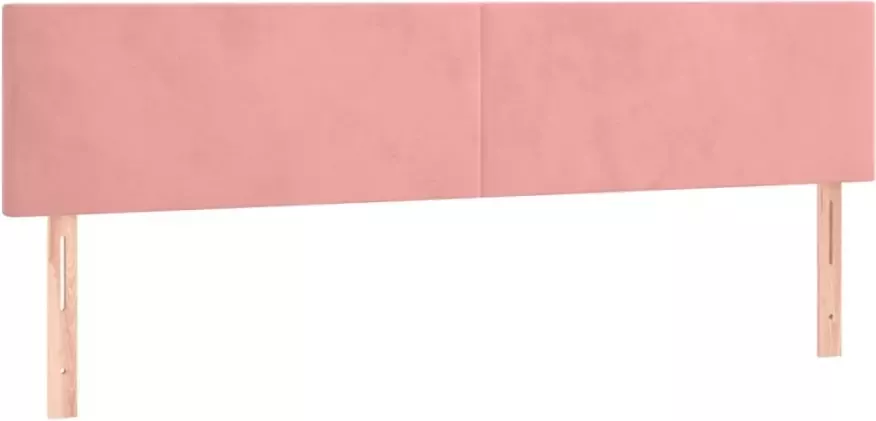 VIDAXL Hoofdbord LED 160x5x78 88 cm fluweel roze - Foto 3