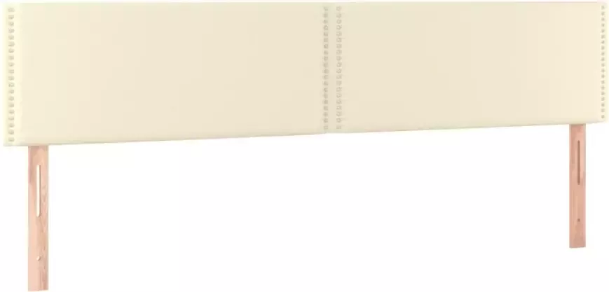 VIDAXL Hoofdbord LED 160x5x78 88 cm kunstleer crèmekleurig - Foto 2