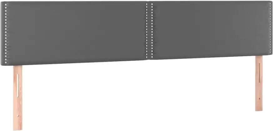 VIDAXL Hoofdbord LED 160x5x78 88 cm kunstleer grijs - Foto 3