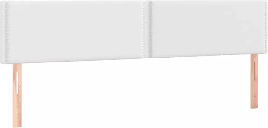 VidaXL Hoofdbord LED 160x5x78 88 cm kunstleer wit - Foto 3