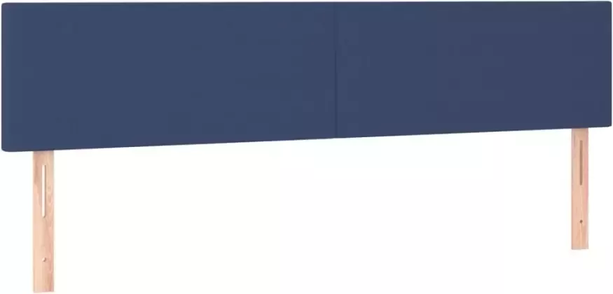 VIDAXL Hoofdbord LED 160x5x78 88 cm stof blauw - Foto 5