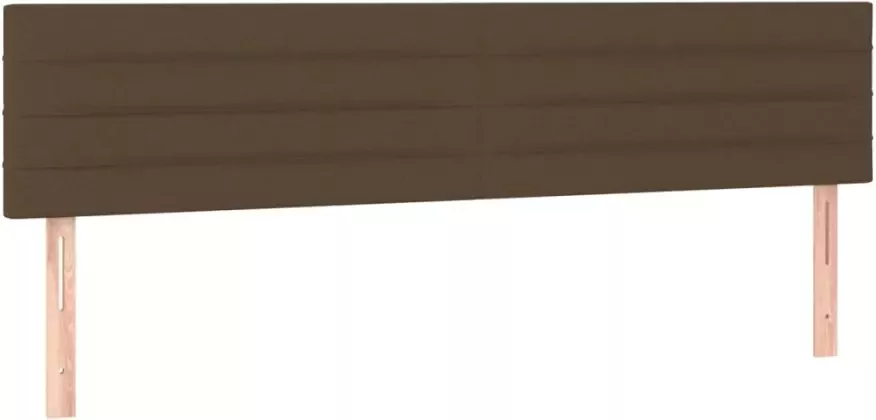 VidaXL Hoofdbord LED 160x5x78 88 cm stof donkerbruin - Foto 4