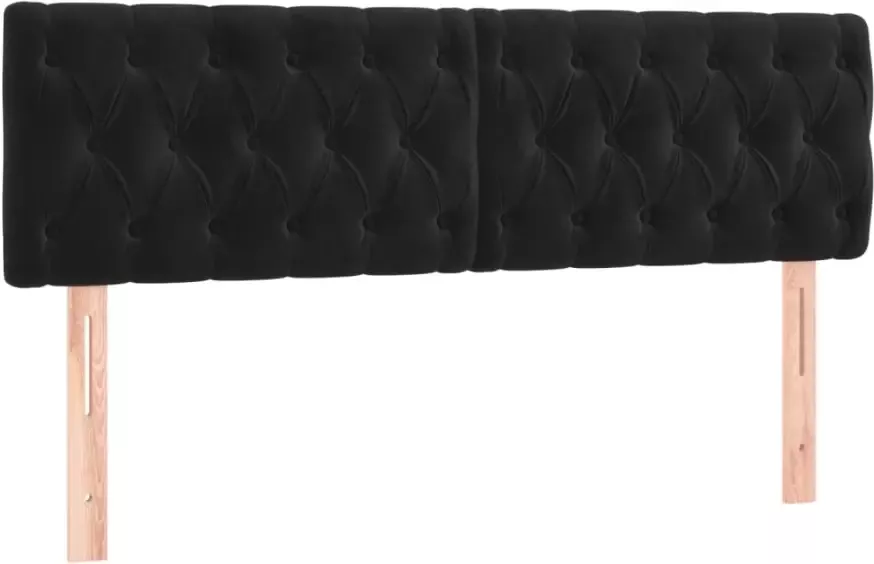 VIDAXL Hoofdbord LED 160x7x78 88 cm fluweel zwart - Foto 3