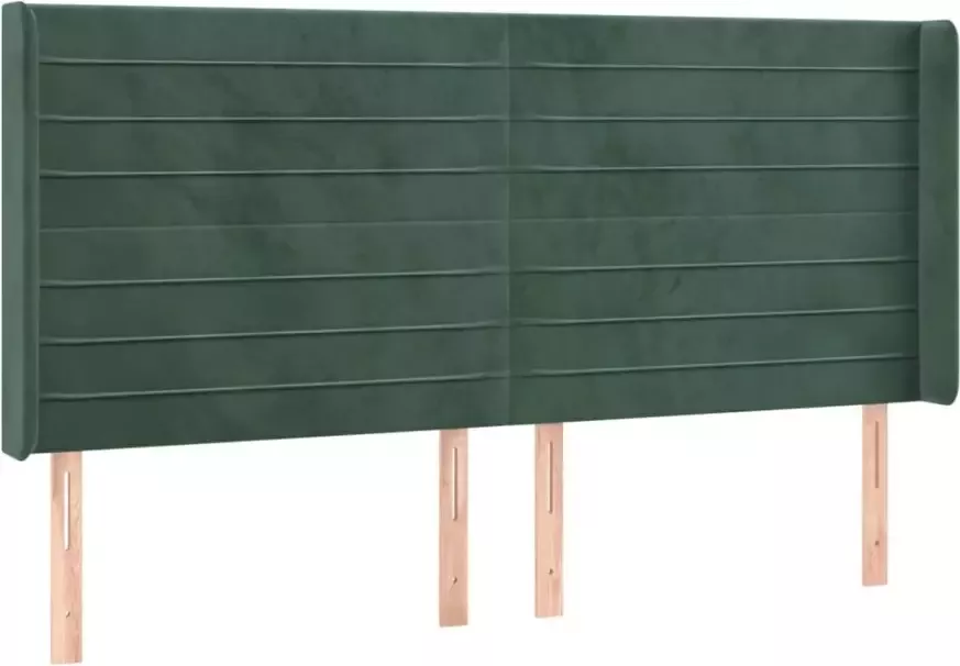 VidaXL Hoofdbord LED 163x16x118 128 cm fluweel donkergroen - Foto 4