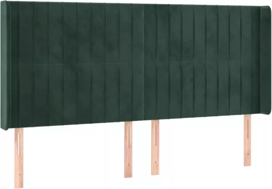 VIDAXL Hoofdbord LED 163x16x118 128 cm fluweel donkergroen - Foto 3