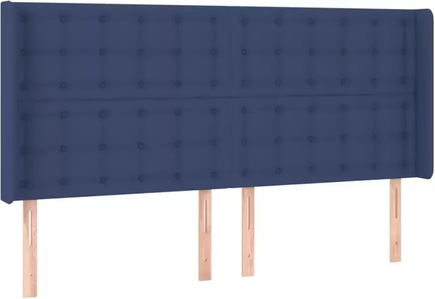 VIDAXL Hoofdbord LED 163x16x118 128 cm stof blauw - Foto 6