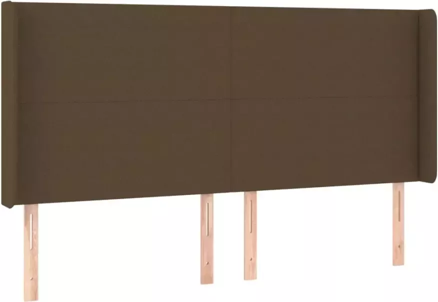 VIDAXL Hoofdbord LED 163x16x118 128 cm stof donkerbruin - Foto 6