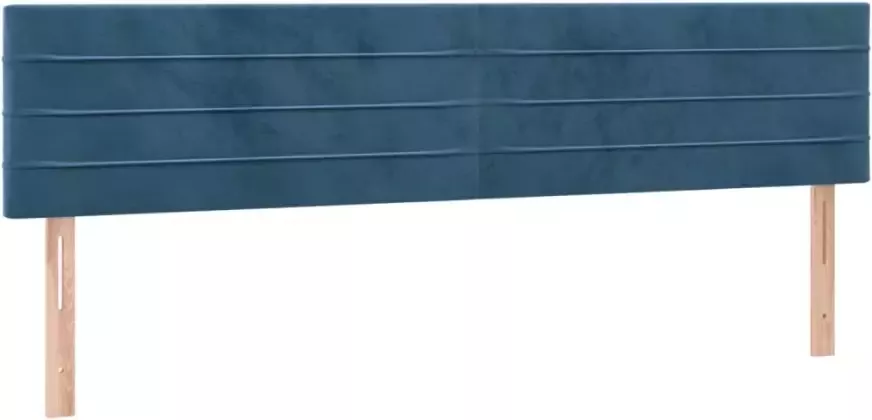 VIDAXL Hoofdbord LED 180x5x78 88 cm fluweel donkerblauw