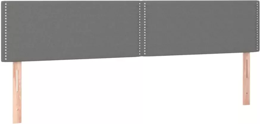 VIDAXL Hoofdbord LED 180x5x78 88 cm stof donkergrijs - Foto 3