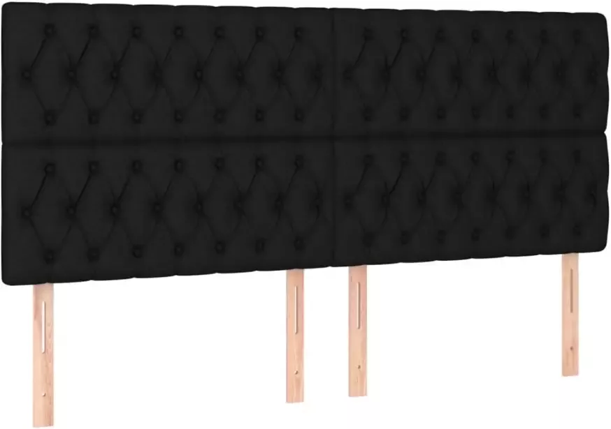 VIDAXL Hoofdbord LED 180x7x118 128 cm stof zwart - Foto 4