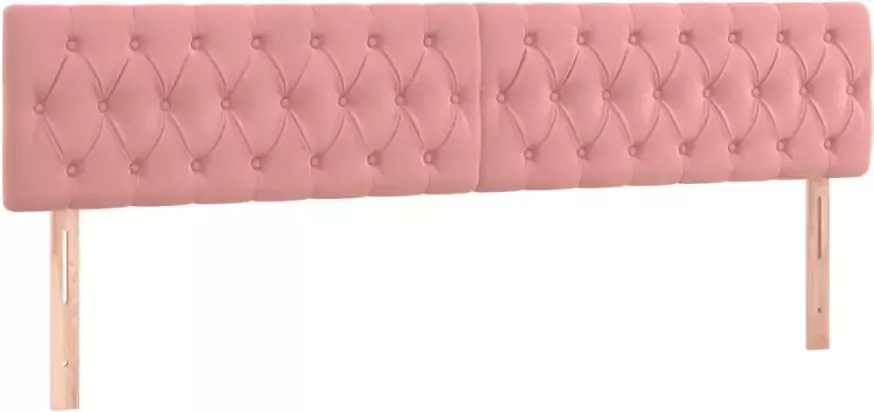 VIDAXL Hoofdbord LED 180x7x78 88 cm fluweel roze - Foto 3