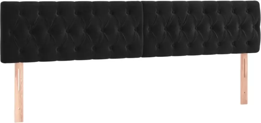 VIDAXL Hoofdbord LED 180x7x78 88 cm fluweel zwart - Foto 3