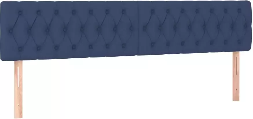 VIDAXL Hoofdbord LED 180x7x78 88 cm stof blauw - Foto 3