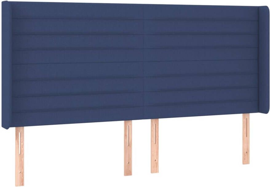 VIDAXL Hoofdbord LED 183x16x118 128 cm stof blauw - Foto 3