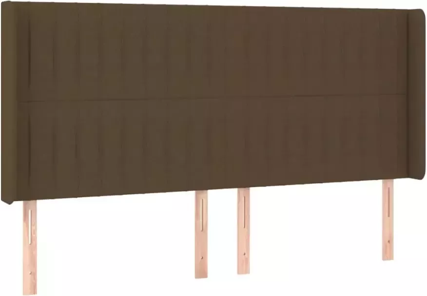 VIDAXL Hoofdbord LED 183x16x118 128 cm stof donkerbruin - Foto 3