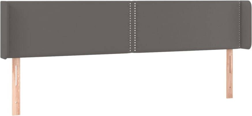 VIDAXL Hoofdbord LED 183x16x78 88 cm kunstleer grijs - Foto 2