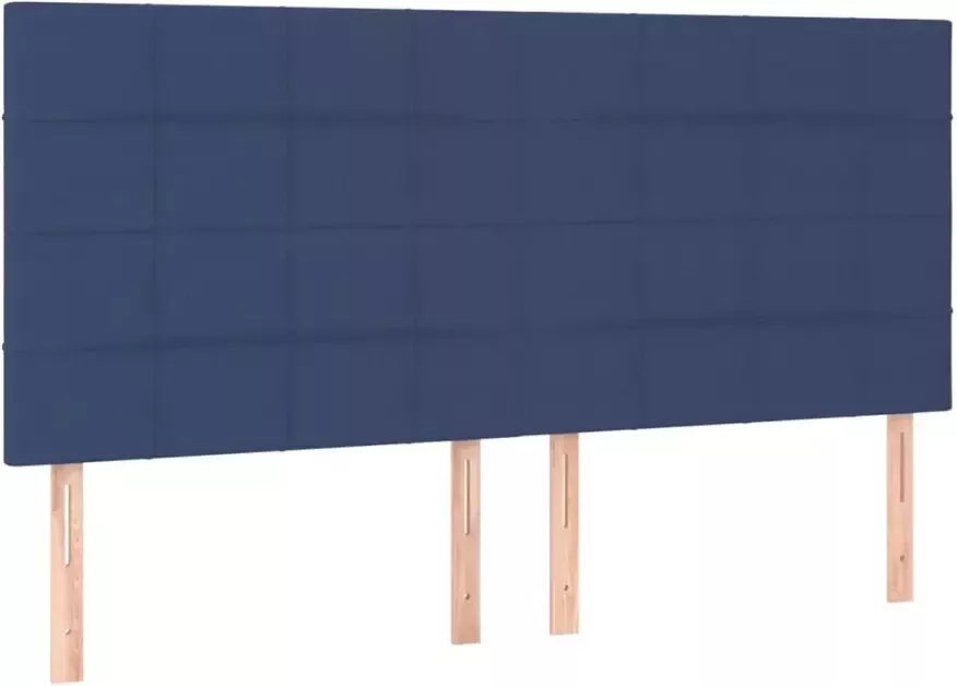 VIDAXL Hoofdbord LED 200x5x118 128 cm stof blauw - Foto 5