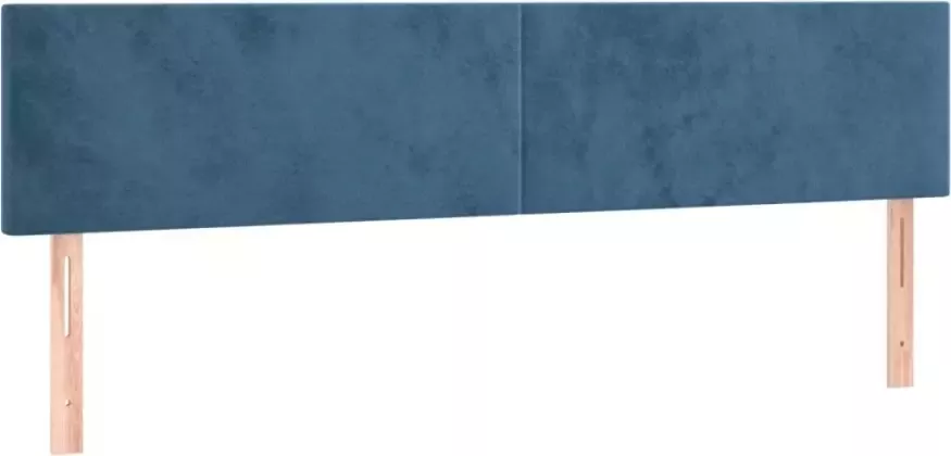 VIDAXL Hoofdbord LED 200x5x78 88 cm fluweel donkerblauw - Foto 3