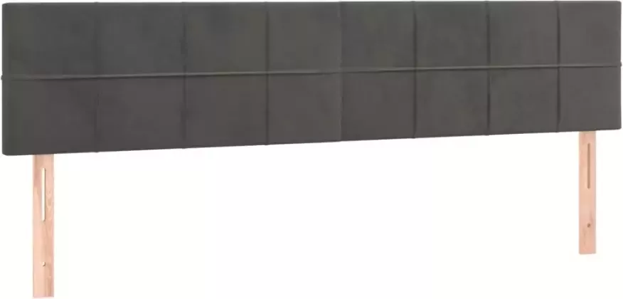 VIDAXL Hoofdbord LED 200x5x78 88 cm fluweel donkergrijs - Foto 4