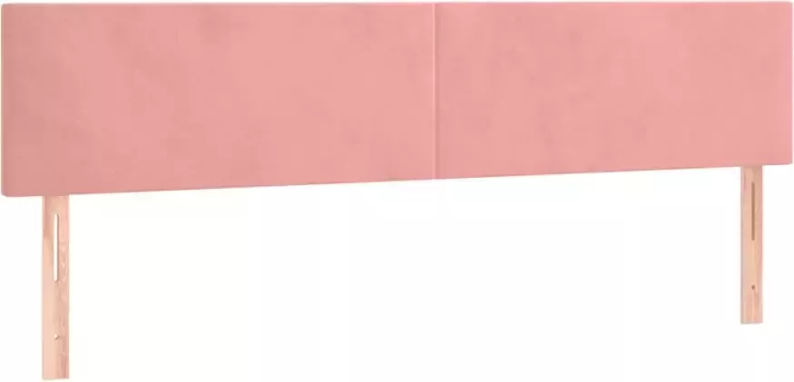 VIDAXL Hoofdbord LED 200x5x78 88 cm fluweel roze - Foto 3