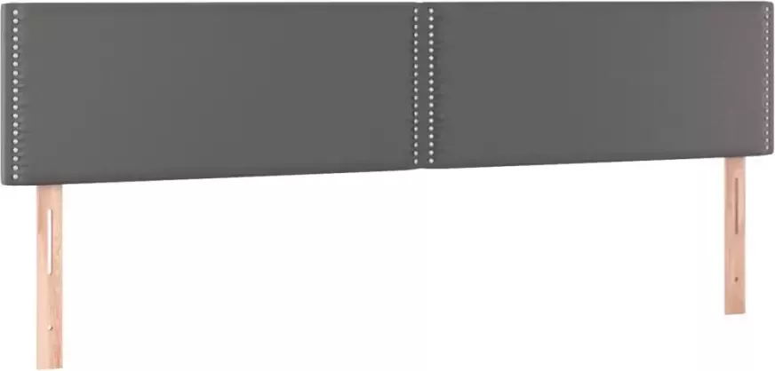 VIDAXL Hoofdbord LED 200x5x78 88 cm kunstleer grijs - Foto 3