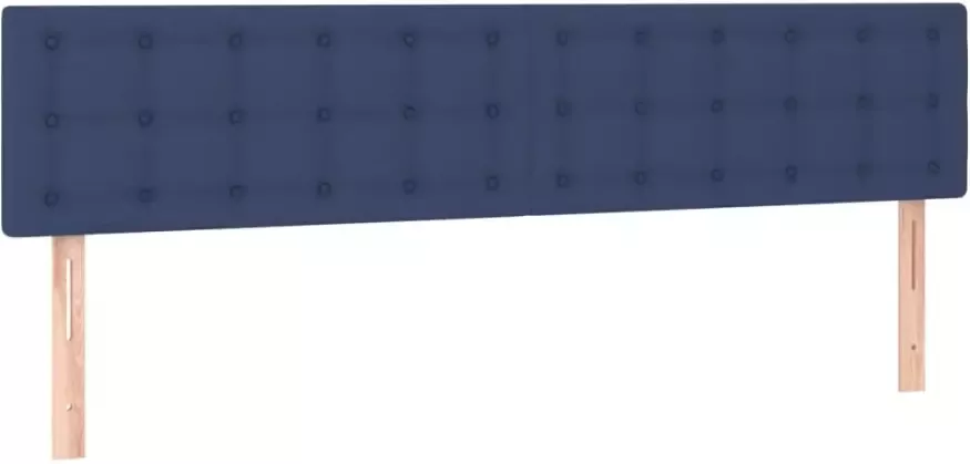 VIDAXL Hoofdbord LED 200x5x78 88 cm stof blauw - Foto 3