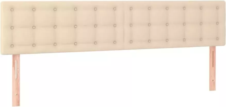VIDAXL Hoofdbord LED 200x5x78 88 cm stof crèmekleurig - Foto 3