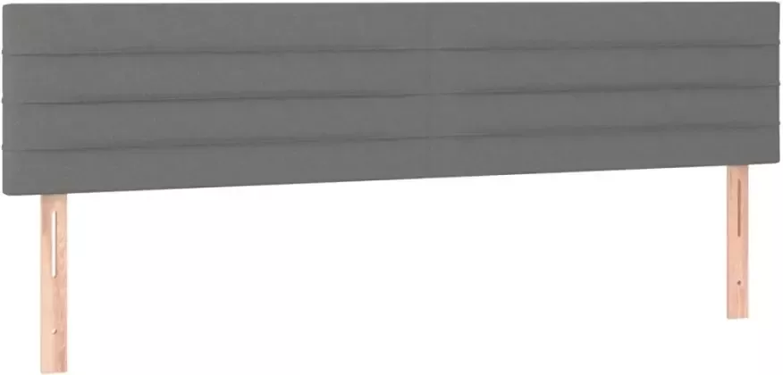 VIDAXL Hoofdbord LED 200x5x78 88 cm stof donkergrijs - Foto 3