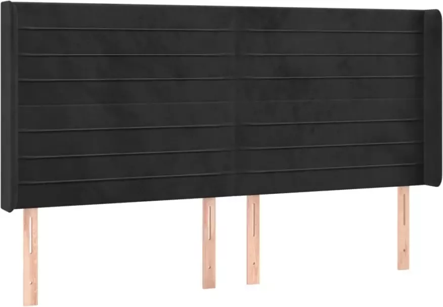 VIDAXL Hoofdbord LED 203x16x118 128 cm fluweel zwart - Foto 3