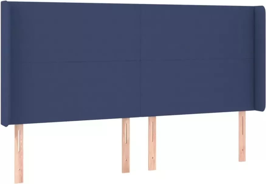 VIDAXL Hoofdbord LED 203x16x118 128 cm stof blauw - Foto 3