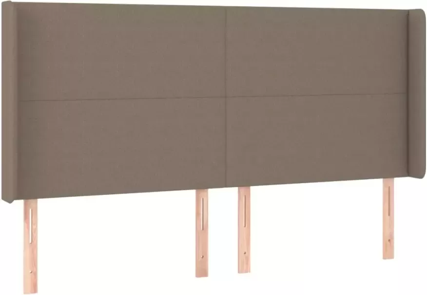 VIDAXL Hoofdbord LED 203x16x118 128 cm stof taupe - Foto 4