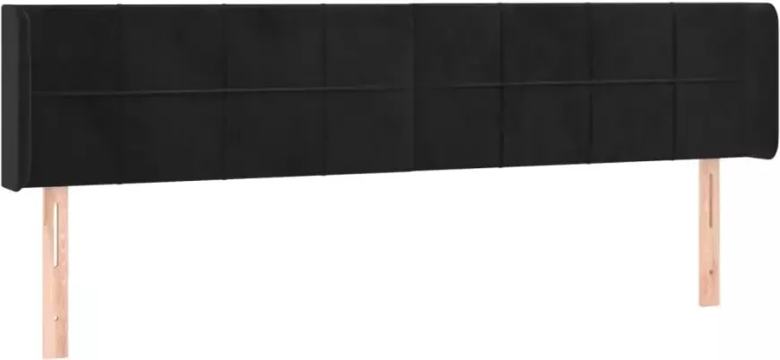 VIDAXL Hoofdbord LED 203x16x78 88 cm fluweel zwart - Foto 3