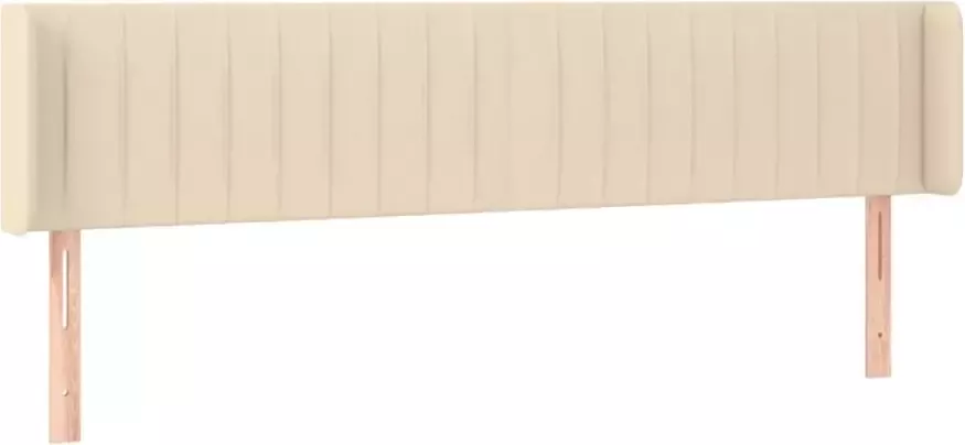 VidaXL Hoofdbord LED 203x16x78 88 cm stof crÃ¨mekleurig - Foto 4